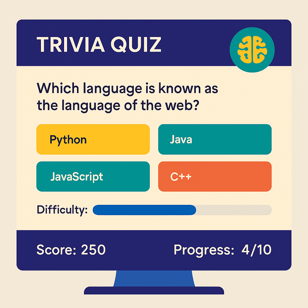 Interactive AI Trivia Quiz: Testing Knowledge with Adaptive Difficulty ...